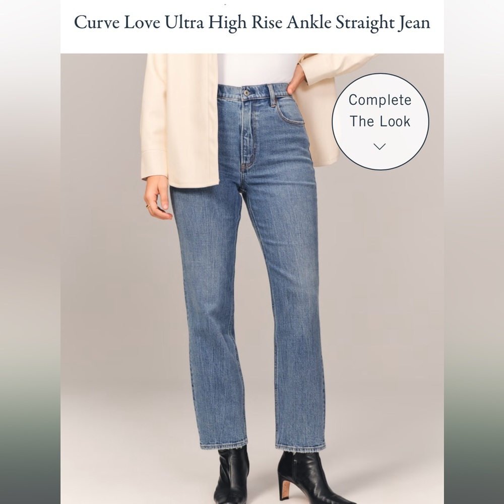 NWT Curve Love Ultra High Rise Ankle Straight Jean 31L/Size 12L